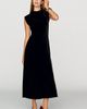 Maeve Charlette Velvet Mock Neck Midi Dress - 1