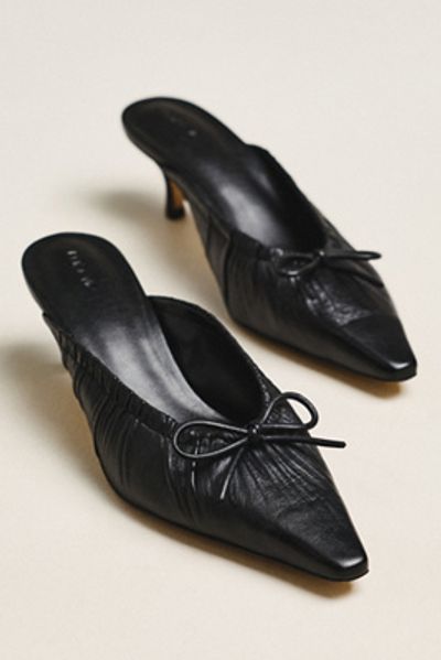 Maeve Cinched Bow Kitten Heel Mules