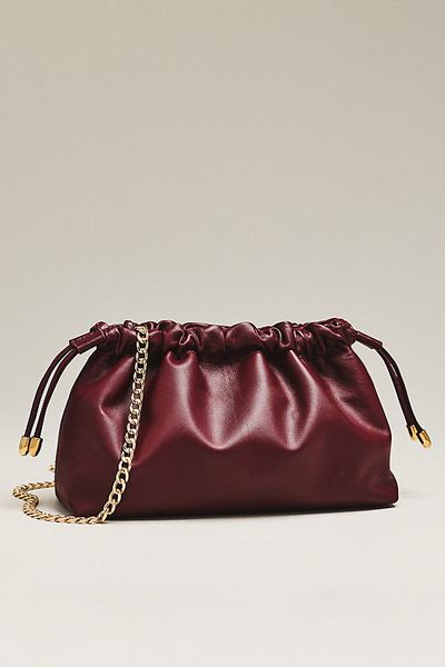 Maeve Cinched Leather Clutch