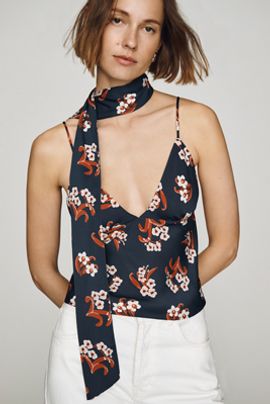 Maeve Clara Scarf-Neck Cami by Sarah Cliff