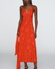 Maeve Clara Scarf-Neck Jacquard Midi Dress - 1