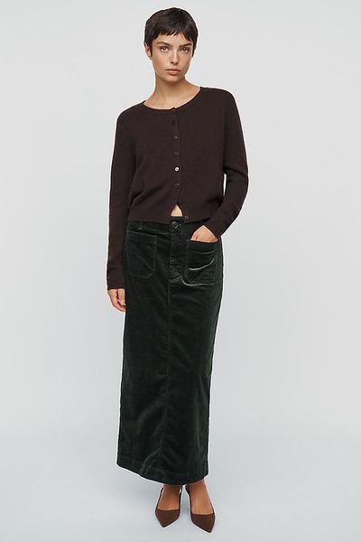 Maeve Colette Corduroy Maxi Skirt