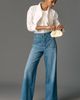 Maeve Colette Embroidered High-Rise Wide-Leg Full-Length Jeans - 5