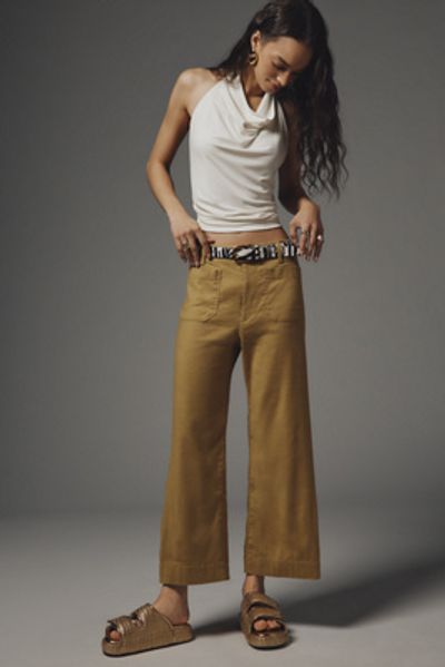 Maeve Colette European Linen Stretch Wide Leg Pants