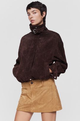 Maeve Colette Faux Suede Skort