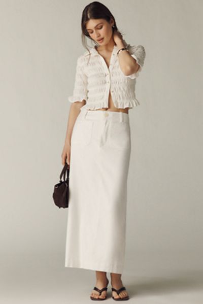 Maeve Colette Linen Stretch Maxi Skirt