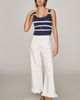 Maeve Colette Ruffle-Hem High-Rise Wide-Leg Cropped Jeans - 1