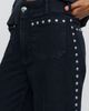 Maeve Colette Studded High Rise Wide Leg Full Length Jeans - 5