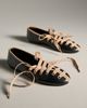 Maeve Contrast Lace-Up Ballet Flats - 2