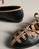 Maeve Contrast Lace-Up Ballet Flats - 3