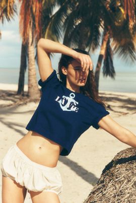 Maeve Corey Cotton Boxy Tee