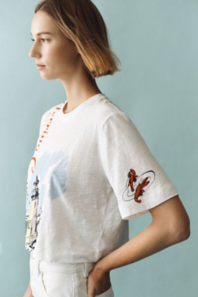Maeve Corey Short-Sleeve Boxy Tee by Maeve