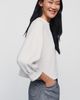 Maeve Cotton Blend Pleated Sleeve Crewneck Sweatshirt - 2