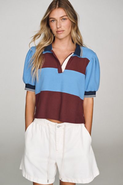Maeve Cotton Cropped Polo Top