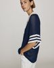 Maeve Cotton Short-Sleeve Varsity Sweater - 4