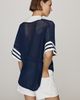Maeve Cotton Short-Sleeve Varsity Sweater - 5