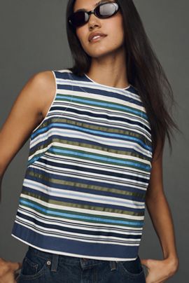 Maeve Cotton Structured Tank Top
