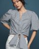 Maeve Cotton Tie-Front Blouse - 1