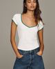 Maeve Cotton V-Neck Tee - 1