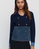 Maeve Cotton Wool Blend Denim Cardigan - 1