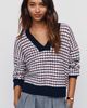 Maeve Cotton Wool Blend V Neck Sweater - 1