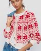 Maeve Cotton Wool Cropped Puff-Sleeve Cardigan - 1