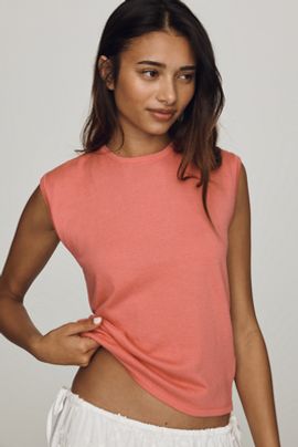Maeve Crew-Neck Cotton Sweater Tank Top