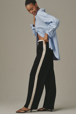 Maeve - Crochet Track Stripe Pant