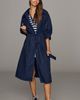 Maeve Crop-Sleeve Trench Coat Jacket - 1