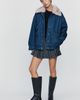Maeve Denim Faux-Fur Collar Barn Jacket - 4