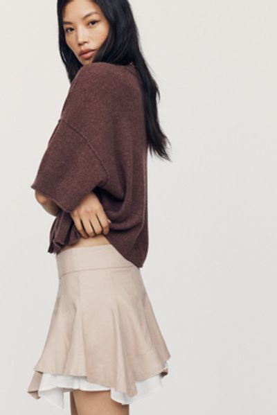 Maeve Double-Layer Godet Mini Skirt