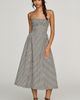 Maeve Drop-Waist Shirred Midi Dress - 1