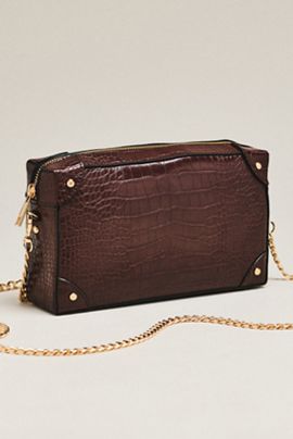 Maeve Embossed Croc Trunk Purse