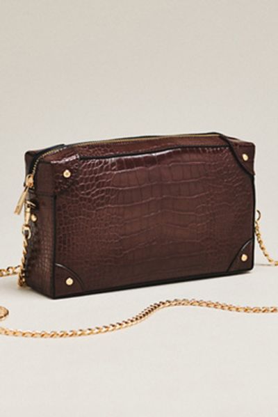 Maeve Embossed Croc Trunk Purse