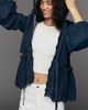 Maeve Embroidered Hooded Denim Jacket - 2