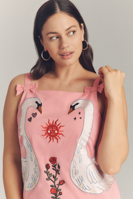 maeve embroidered mini dress Maeve Embroidered Mini Shift Dress