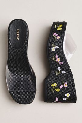 Maeve Embroidered PVC Platform Sandals