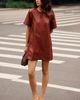Maeve Emmy Faux-Leather Mini Dress - 3