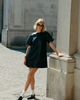 Maeve Emmy Faux Leather Short-Sleeve Mini Dress by Maeve - 1