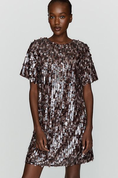 Maeve Emmy Sequin Swing Mini Dress