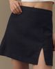Maeve European Linen Stretch Side Slit Mini Skirt - 2