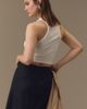 Maeve European Linen Stretch Side Slit Mini Skirt - 3
