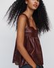 Maeve Faux-Leather Babydoll Tank Top - 1