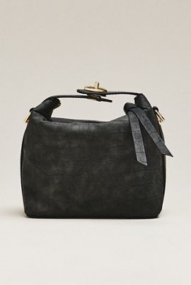 Maeve Faux-Leather Croc Structured Bag