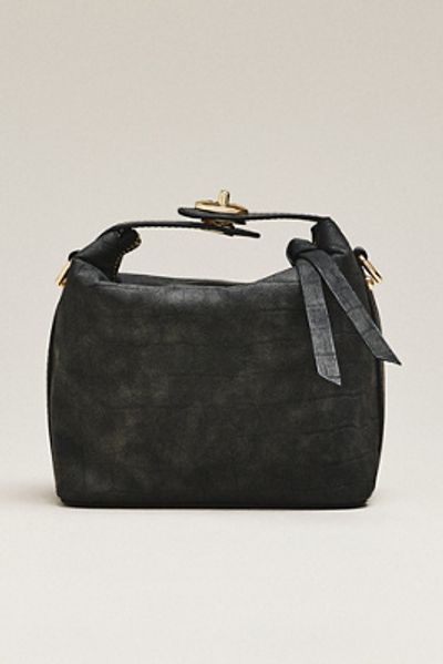Maeve Faux-Leather Croc Structured Bag