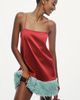 Maeve Faux Feather Hem Shift Dress - 1