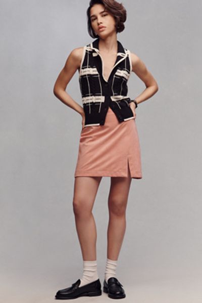 Maeve Faux Suede Mini Skirt
