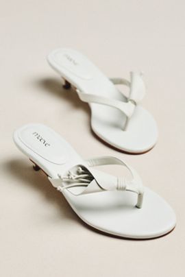 Maeve Flower Kitten Heel Flip-Flop Sandals