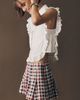 Maeve Godet Plaid Skirty Shorts - 1