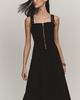 Maeve Hardware A-Line Zip-Front Midi Dress - 4